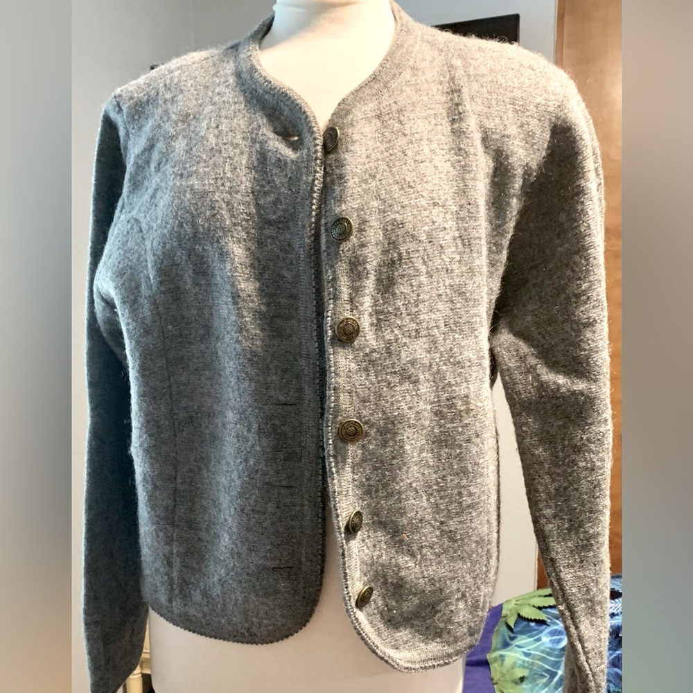 EUC - Vintage Tally Ho Creations 100% Wool PL Cardigan Sweater - Selling $40